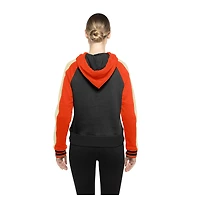 Sweat à capuche court manches raglan Cooperstown Collection de San Francisco Giants New Era pour femme, noir