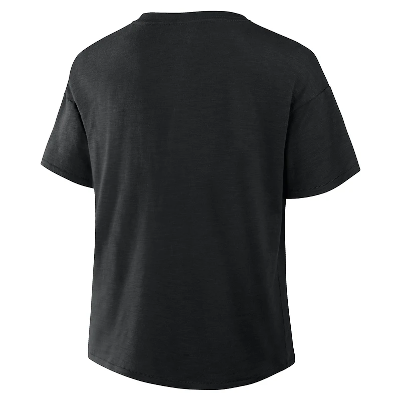 Women's Profile  Black San Francisco Giants Plus Wordmark Notch Neck T-Shirt