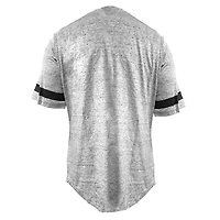 T-shirt moucheté à lacets gris chiné pour femme des Giants de San Francisco