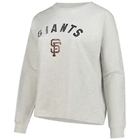 Women's Profile  Heather Gray San Francisco Giants Plus French Terry Pullover Sweatshirt