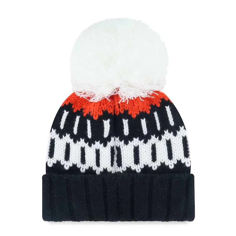 Women's '47  Black San Francisco Giants Felicity Cuffed Knit Hat with Pom