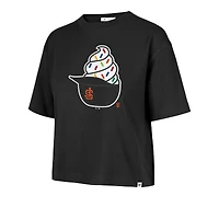 Women's '47  Black San Francisco Giants Ice Cream Helmet T-Shirt