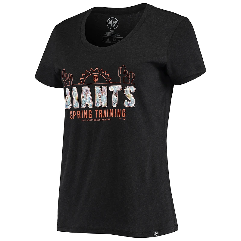 T-shirt '47 Black San Francisco Giants Spring Training Floral Fill Club pour femme