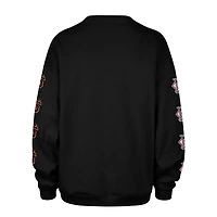 Women's '47  Black San Francisco Giants Trendy Team Go Big Oversized Sweatshirt