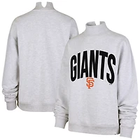 Sweat-shirt à col montant Subtle Muse pour femme, gris chiné, San Francisco Giants, modèle 47