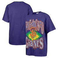 T-shirt petit ami avec lumières clignotantes des Giants de San Francisco '47 bleu marine pour femmes