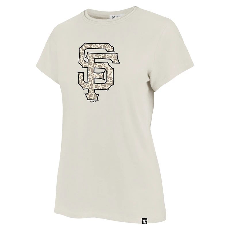 Women's '47 Oatmeal San Francisco Giants Panthera Frankie T-shirt