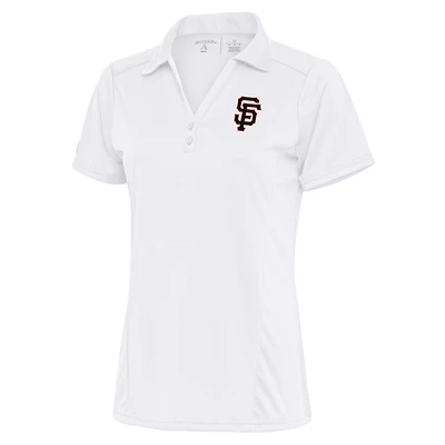 Polo hommage au logo des Giants de San Francisco pour femme, blanc, Antigua