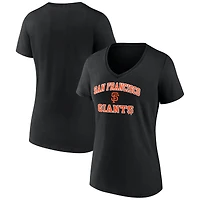 Women's Black San Francisco Giants Heart & Soul V-Neck T-Shirt