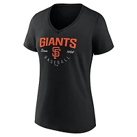 Women's Black San Francisco Giants Live For It V-Neck T-Shirt