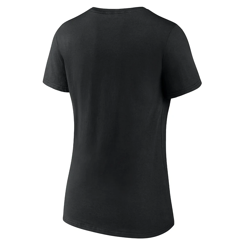 Women's Black San Francisco Giants Live For It V-Neck T-Shirt