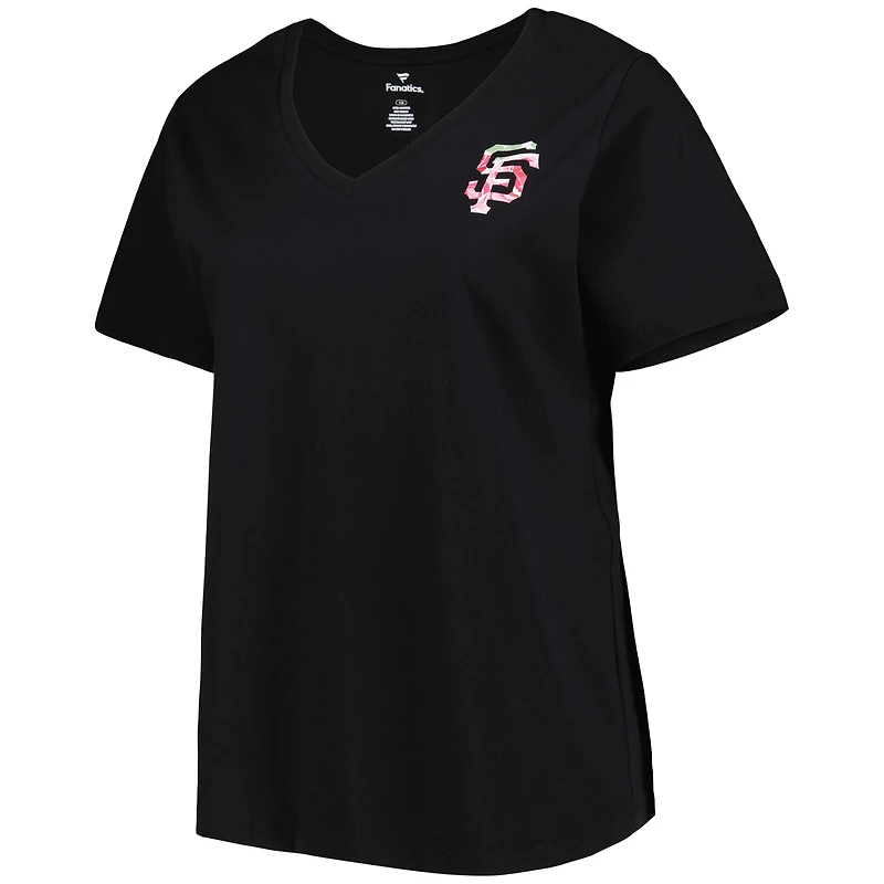 Women's Black San Francisco Giants Mother's Day Plus Best Mom Ever V-Neck T-Shirt