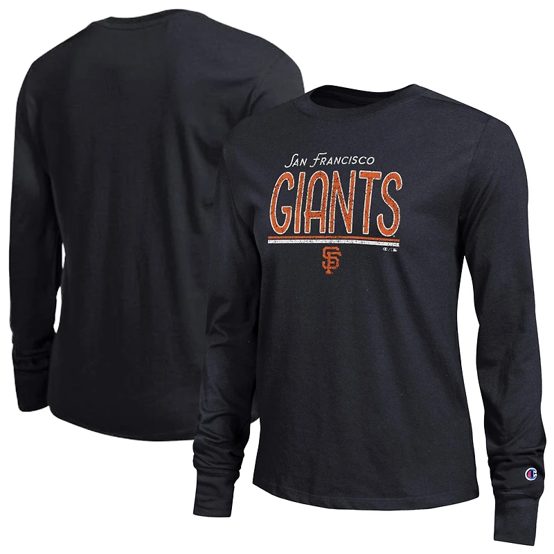 Women's Champion Black San Francisco Giants Long Sleeve T-Shirt