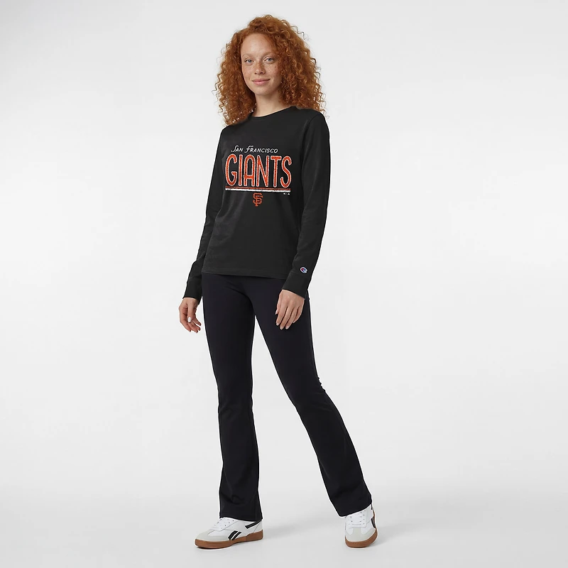 Women's Champion  Black San Francisco Giants Long Sleeve T-Shirt