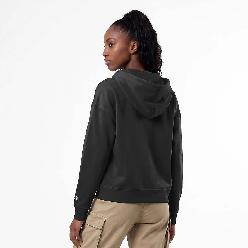 Women's Champion Black San Francisco Giants Powerblend Fleece Full-Zip Hoodie