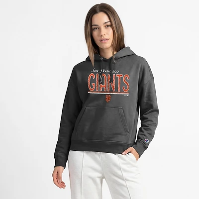 Women's Champion Black San Francisco Giants Vintage Powerblend Hoodie