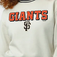 Women's Champion  Cream San Francisco Giants Reverse Weave Sweatshirt