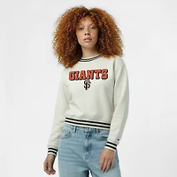 Sweat-shirt Champion crème pour femme, modèle Reverse Weave, aux couleurs des Giants de San Francisco