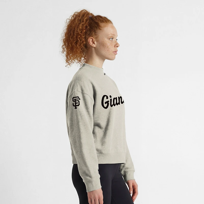 Women's Champion Stone San Francisco Giants Triumph Tri-Blend Sweatshirt
