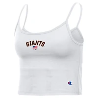 Women's Champion White San Francisco Giants America Scoop Tank Top