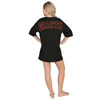 Robe de nuit en maille mosaïque noire Concepts Sport pour femme, motif Giants San Francisco
