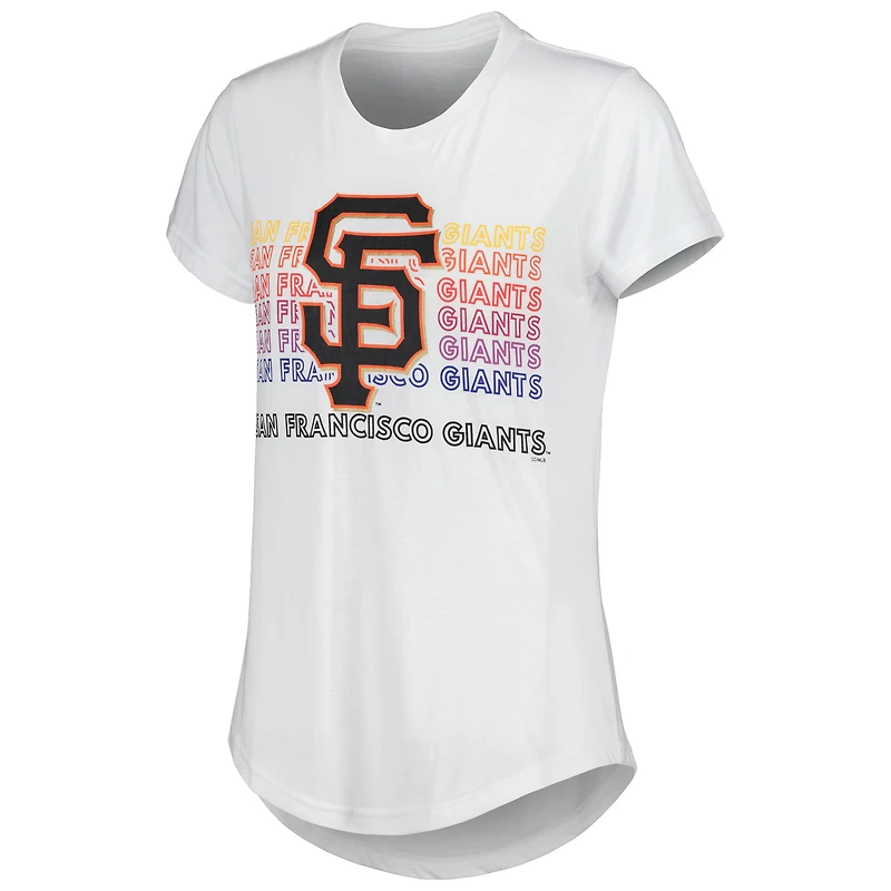 Ensemble de nuit Concepts Sport Anthracite/Blanc pour femme avec haut et leggings Sonata des Giants San Francisco