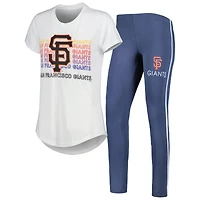 Ensemble de nuit Concepts Sport Anthracite/Blanc pour femme avec haut et leggings Sonata des Giants San Francisco