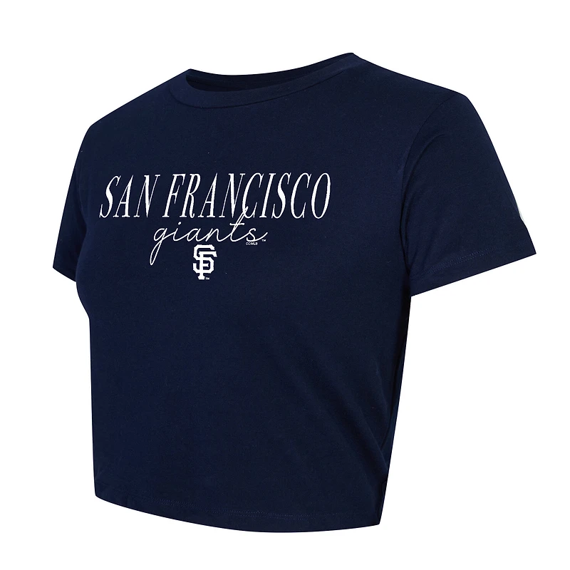 Ensemble t-shirt court et short Concepts Sport bleu marine/blanc San Francisco Giants Copeland pour femme