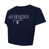 Ensemble t-shirt court et short Concepts Sport bleu marine/blanc San Francisco Giants Copeland pour femme