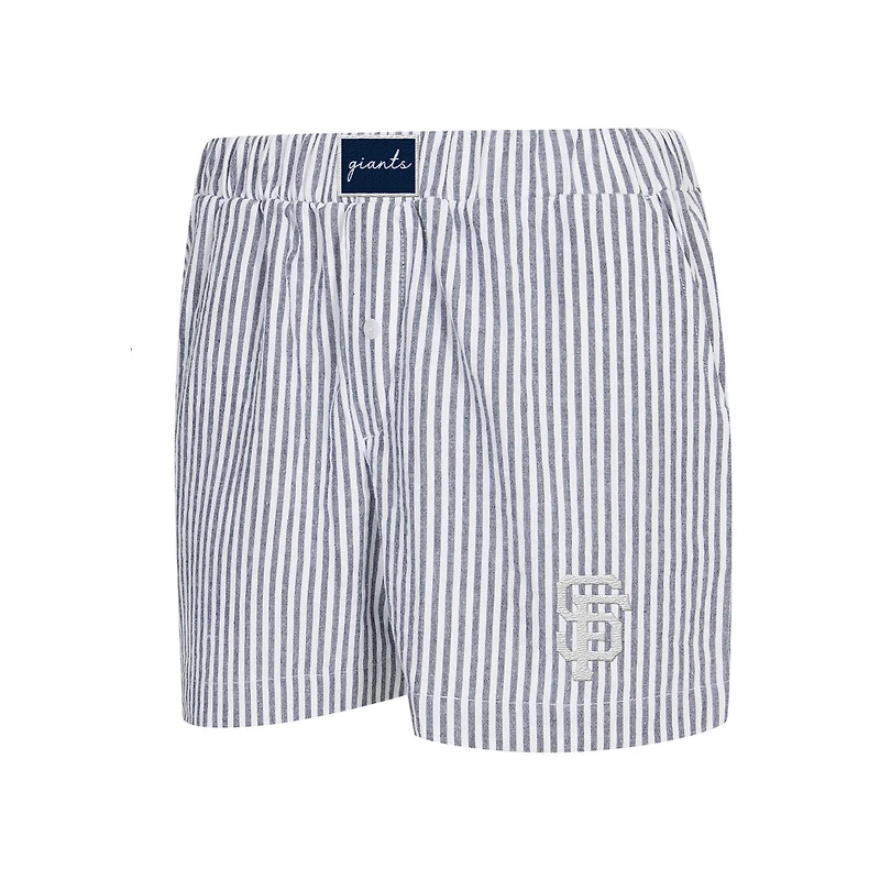 Ensemble t-shirt court et short Concepts Sport bleu marine/blanc San Francisco Giants Copeland pour femme