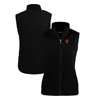 Women's Cutter & Buck  Black San Francisco Giants Cascade Eco Sherpa Fleece Full-Zip Vest