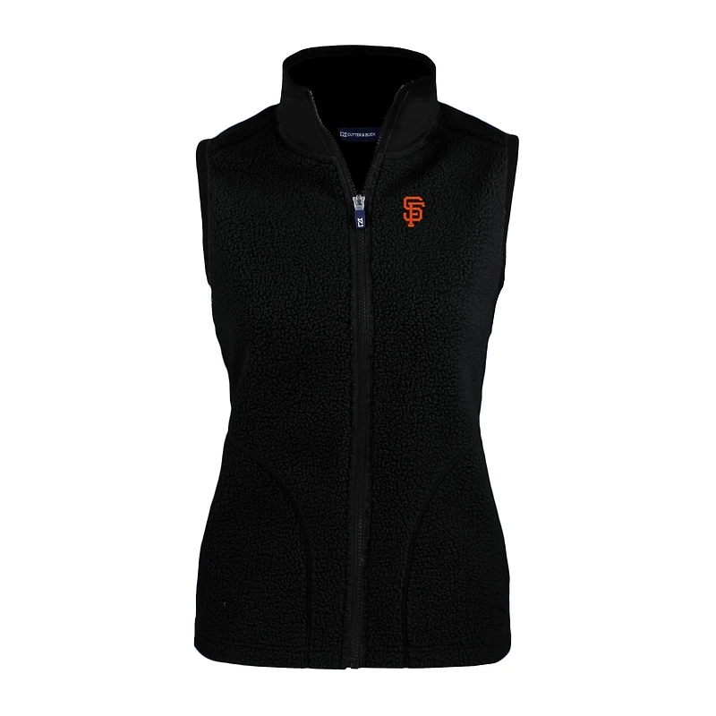 Gilet zippé en polaire Sherpa Cascade Eco pour femme Cutter & Buck Black San Francisco Giants