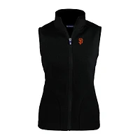 Gilet zippé en polaire Sherpa Cascade Eco pour femme Cutter & Buck Black San Francisco Giants