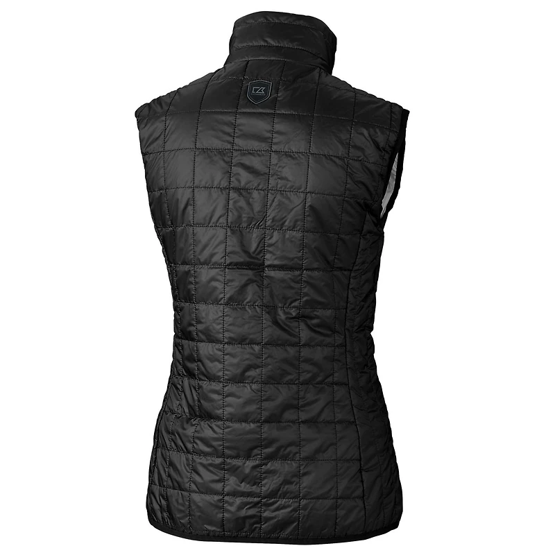 Gilet matelassé entièrement zippé Rainier PrimaLoft Eco pour femme, noir, Cutter & Buck, des Giants de San Francisco