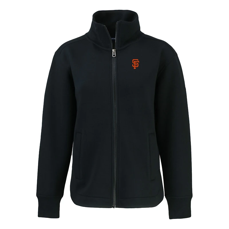 Women's Cutter & Buck Black San Francisco Giants Roam Eco Recycled Full-Zip Jacket