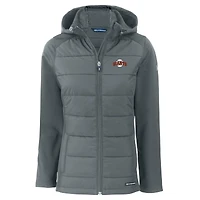 Veste à capuche entièrement zippée en softshell recyclée Evoke Hybrid Eco pour femme, grise, des San Francisco Giants, Cutter & Buck
