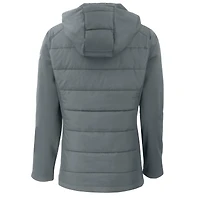 Veste à capuche entièrement zippée en softshell recyclée Evoke Hybrid Eco pour femme, grise, des San Francisco Giants, Cutter & Buck