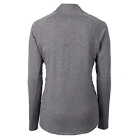 Women's Cutter & Buck  Heather Black San Francisco Giants Adapt Eco Knit Raglan Full-Zip Jacket