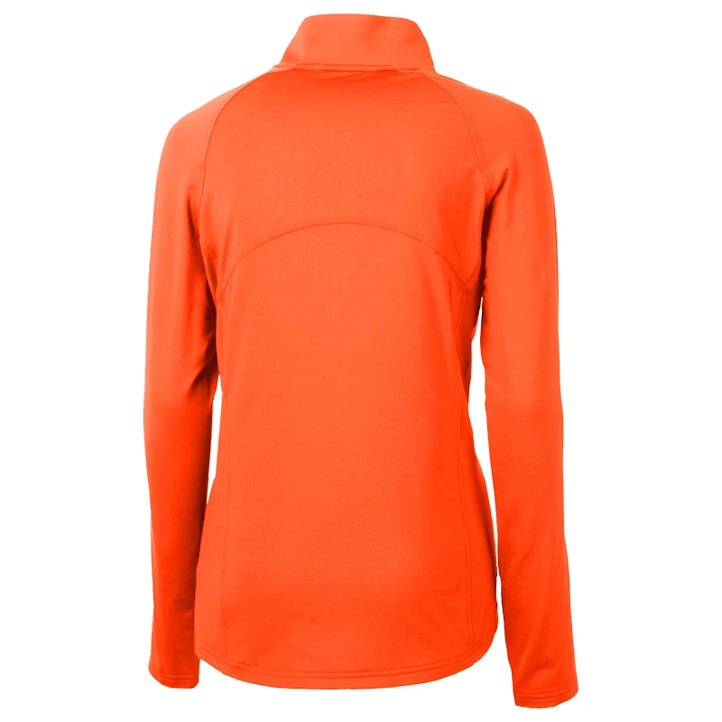 Pull-over demi-zippé City Connect Adapt Eco Knit recyclé orange Cutter & Buck pour femme des Giants de San Francisco