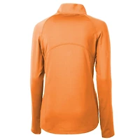 Women's Cutter & Buck Orange San Francisco Giants  DryTec Adapt Eco Knit Stretch Recycled Raglan Half-Zip Top