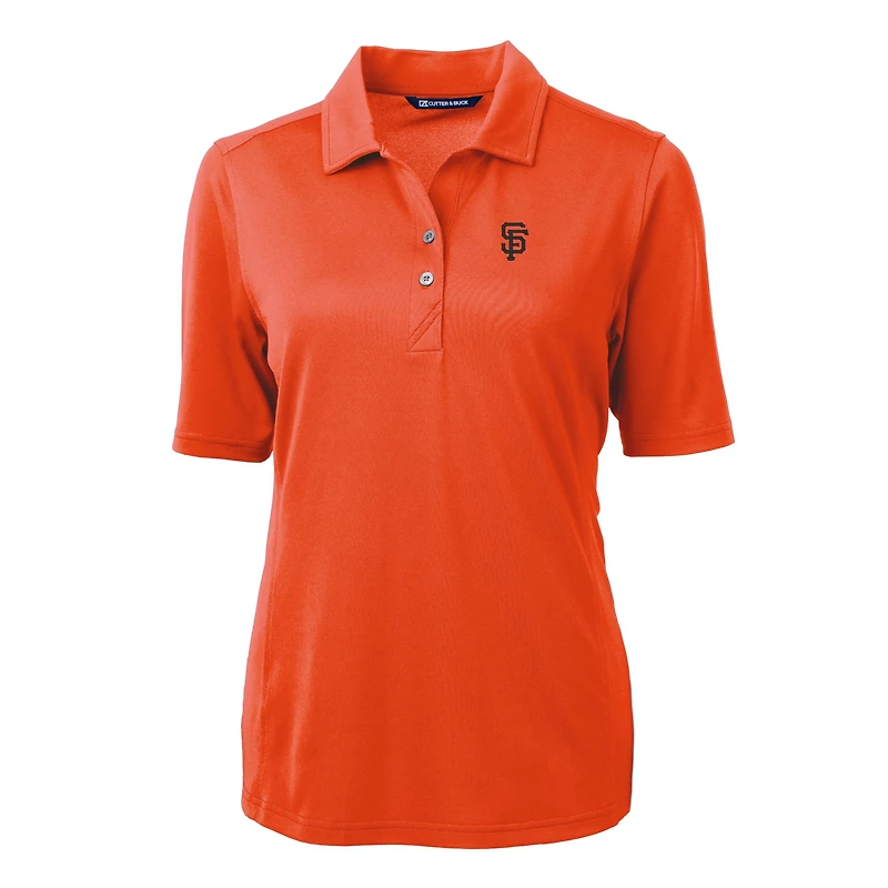 Women's Cutter & Buck  Orange San Francisco Giants DryTec Virtue Eco Pique Recycled Polo