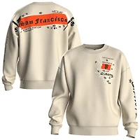 Sweat-shirt polaire beige à graffiti des Giants de San Francisco pour femme, la marque Fanatics.