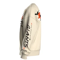 Sweat-shirt polaire beige à graffiti des Giants de San Francisco pour femme, la marque Fanatics.