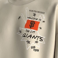 Sweat-shirt polaire beige à graffiti des Giants de San Francisco pour femme, la marque Fanatics.