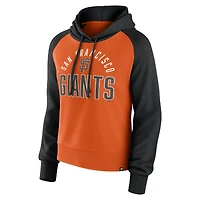 Sweat à capuche Pop Fly Fanatics pour femmes, noir/orange, San Francisco Giants