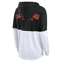 Women's Fanatics Black/White San Francisco Giants Backup Option Pullover Hoodie