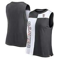 Débardeur à blocs de couleurs Fanatics pour femmes, noir/blanc, San Francisco Giants