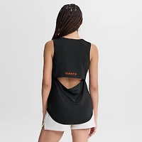 Débardeur de performance Fanatics noir pour femme, San Francisco Giants, dos en maille drapée