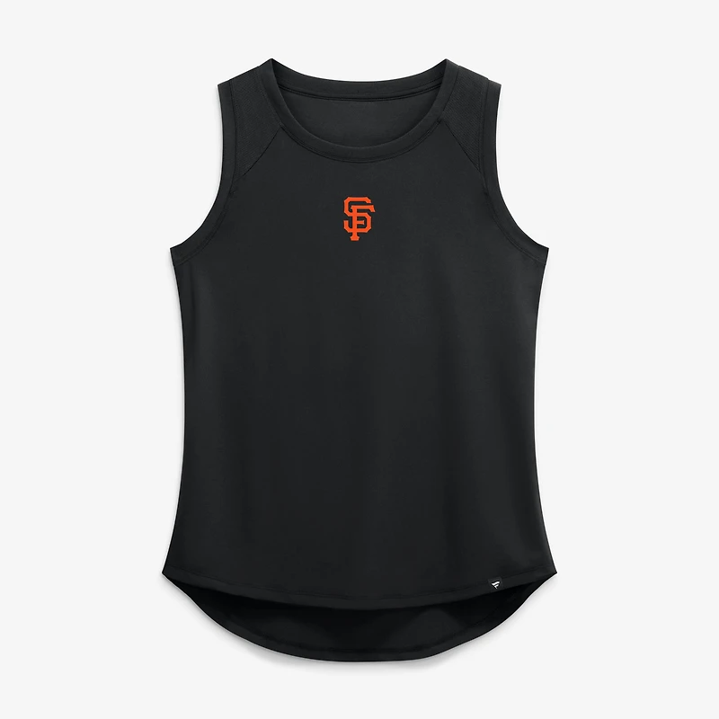 Women's Fanatics Black San Francisco Giants Draped Mesh Back Performance Tank Top