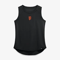 Women's Fanatics  Black San Francisco Giants Draped Mesh Back Performance Tank Top